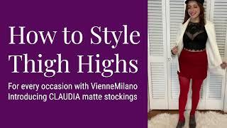 How to Wear Thigh Highs for every Occasion with VienneMilano: Red stockings