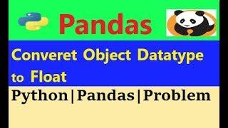 pandas object data type to float|python pandas|data analysis with python