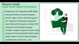 Step By Step Guide to Install downGrade - Single Vendor Digital Marketplace With Subscription