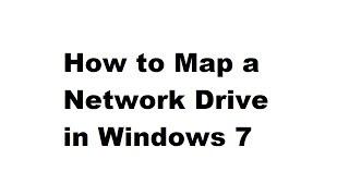 Joe's Tips: How to Map a Network Drive in Windows 7