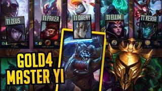 FULL T1 TEAM PREMADE IN URF! 5 Pro Players vs Gold 4 Master Yi