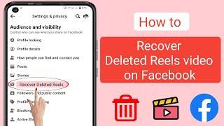 How To Recover Deleted Reels Video on Facebook [New 2023] || Recover Reels Video in Facebook