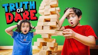 WE PLAYED JENGA TRUTH OR DARE! | The Shluv Family