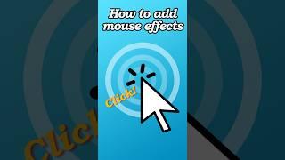 Add mouse effects!! #shorts #youtubeshorts #bandicam