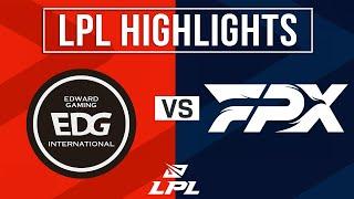 EDG vs FPX Highlights ALL GAMES | LPL 2024 Summer | Edward Gaming vs FunPlus Phoenix