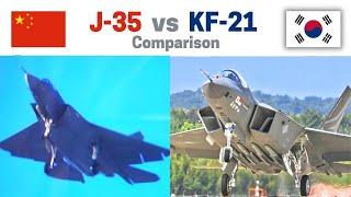 J-35 vs KF-21, who will win? Chinese & Korean stealth fighter head to head, better than F-35?