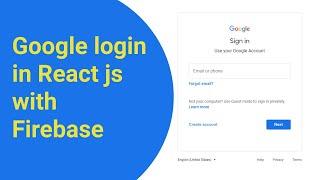 React Firebase Authentication with Google