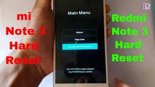 Redmi Note 3 Hard Reset by @TechSelfish