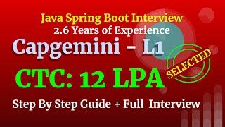 Capgemini Interview | Java, Spring Boot, Microservices Question Answers