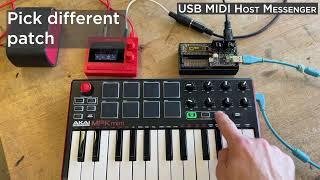 USB MIDI Host Messenger demo