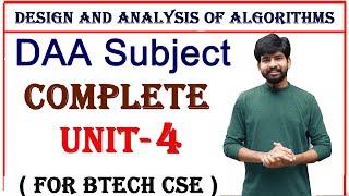 daa subject complete unit 4 || design and analysis of algorithms || greedy method | cse btech