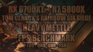 RX6700XT + R7 5800X Rainbow Six Siege : Heavy Mettle FPS Benchmark