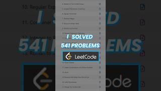 I solved 541 Leetcode problems #leetcode #codinginterview