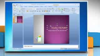 Microsoft® PowerPoint 2007: How to animate text in presentation on Windows® 7?
