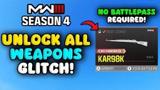 MW3 INSTANT Unlock All Glitch! (DO THIS NOW!) - Kar98k Unlock / MW3 Season 4 Glitch