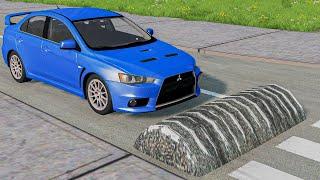 Cars vs Massive Speed Bumps - BeamNG.drive