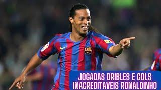 Gols do Ronaldinho: Melhores dribles e passes futebol lendario