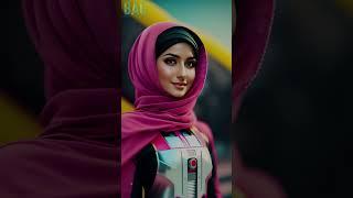 AI GENERATED ART | HIJAB IN FUTURISTIC ROBOT | PART 1 | #short