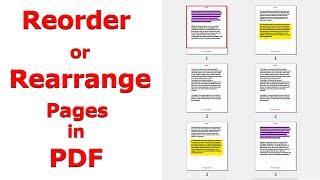 How to Reorder or Rearrange pages in a PDF File in Foxit PhantomPDF