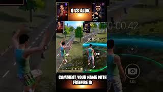 K VS ALOK ABILITY TEST  #freefireshorts #alok vs k #all free fire character ability