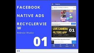 Facebook Native Ads with RecyclerView in Android Studio Tutorial PART 01