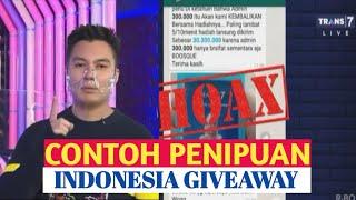 CONTOH PENIPUAN INDONESIA GIVEAWAY TRANS 7