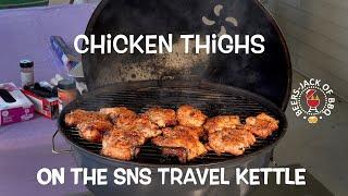 Chicken Thighs on the Slow ’N Sear Travel Kettle!