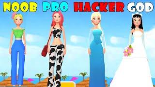 NOOB vs PRO vs HACKER vs GOD - Makeover Run All levels