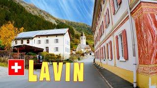 Switzerland Lavin village | Walk to a beautiful mountain village I 4K