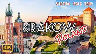 4K VIRTUAL WALK TOUR - Krakow Poland (Old Fortress City Area)