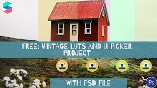 Free Spark AR Project : Vintage LUTs with UI picker and PSD