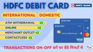 How To Activate HDFC Debit Card Transactions | Debit Card Online Transactions On | HDFC Bank