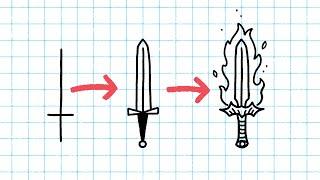 How to draw Magic Weapons the easy way!