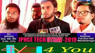 Jpnce Techustav2019  | Shalimar function hall ,3,4,5 Januray  2019, Mahabubnagar