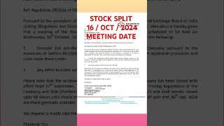  stock split  blue cloud softech solutions Ltd share #stocksplit update #stockmarket #bse #nse