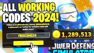 *NEW* ALL WORKING CODES FOR TOWER DEFENSE SIMULATOR IN 2024! ROBLOX TOWER DEFENSE SIMULATOR CODES