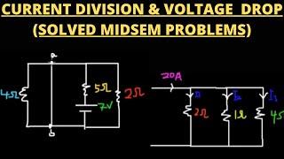 MIDSEM EXAM| SOLVED EXAMPLES ON TRICKY CURRENT DIVISION AND VOLTAGE DROP PROBLEMS #exampreparation