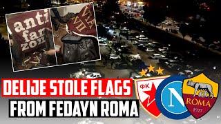 Delije stole Banners from Fedayn Roma, What happened!