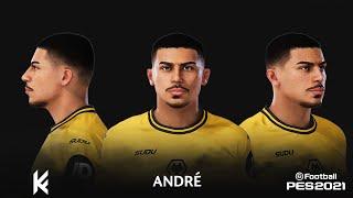 PES 2021 - NEW FACE AND HAIR ANDRÉ 2024 - 4K