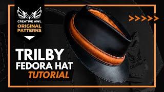 How to make leather TRILBY FEDORA HAT with PDF PATTERN