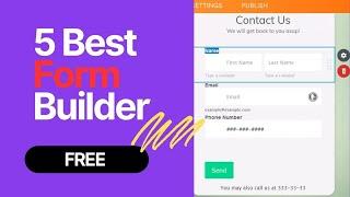 5 Best Form Builder Aplication For Website EASY and FREE - DRAG & DROP FORM BUILDER