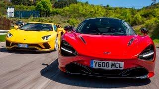 McLaren 720S vs Lamborghini Aventador S in ITALIEN - Erster Fahrvergleich - AUTO BILD SPORTSCARS