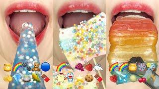 asmr EMOJI FOOD (TIKTOK COMPILATION) RELAXING 틱톡 이모지 먹방 모음집 MUKBANG eating sounds