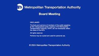 MTA Board Meeting - 12/18/2024