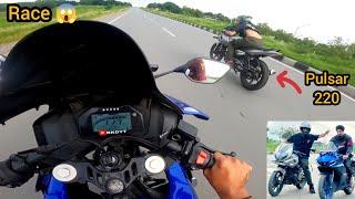 Pulsar 220 vs Yamaha R15 Drag Race   Long Race  Ye Nahi Socha Tha