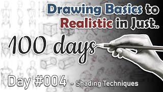 Drawing Basics to Realistic - Day 4 || Shading || 100 Days Drawing Challenge #sketchboookbyabhishek