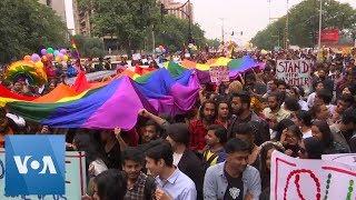 India LGBTQ Members March in New Delhi