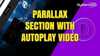 Divi Theme AUTOPLAY Video Fade In Over PARALLAX Section