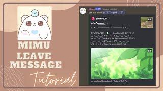 ༊*·˚ mimu leave message | discord tutorial | slash commands 2022 | aesthetic