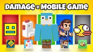 Minecraft, But If I Take Damage I Switch To Mobile Games